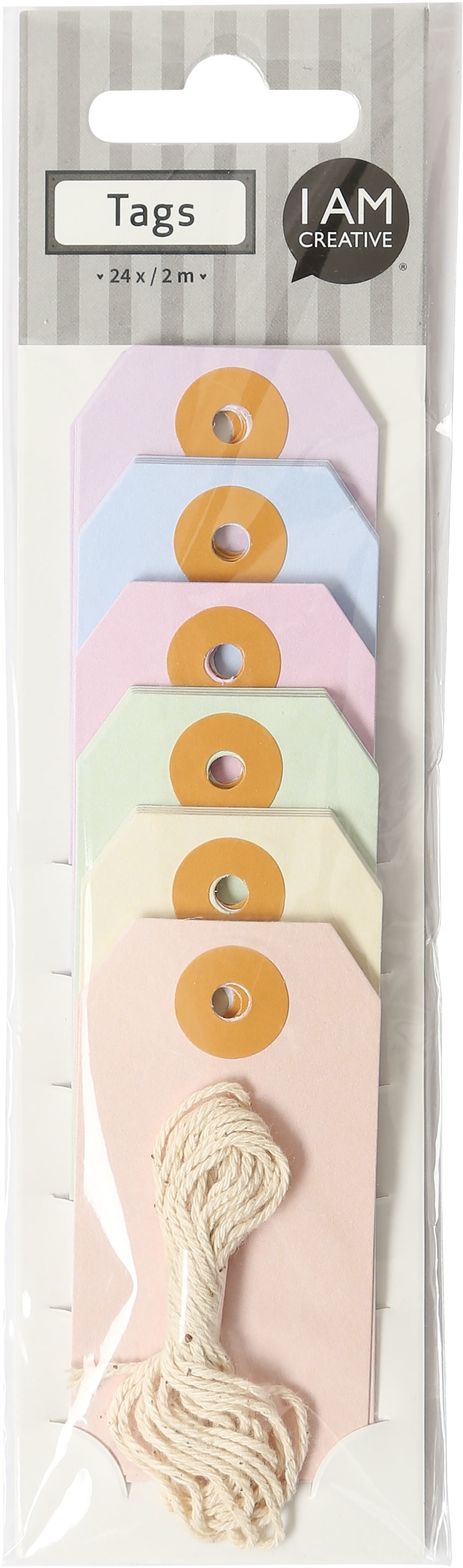 I am creative Geschenkanhänger Motive sortiert – 70 × 211 mm – 24 Stk.