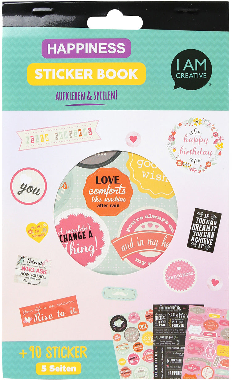 I am creative Stickerbuch, Happiness