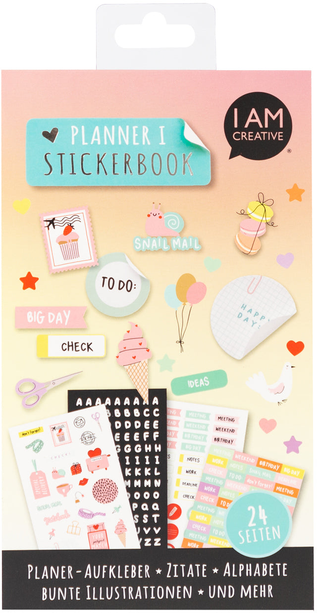 I am creative Stickerbuch Planner, 24 Seiten