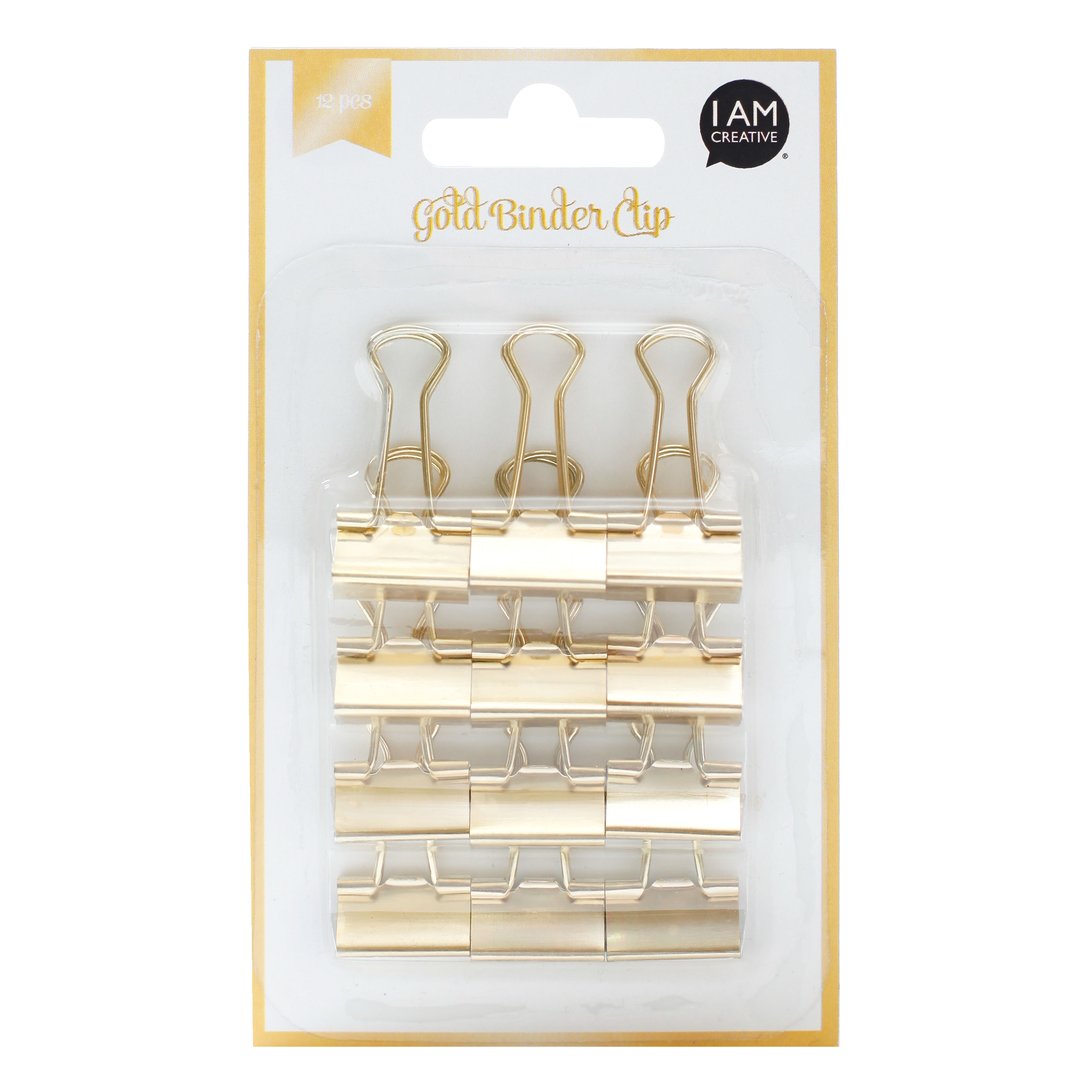 I am creative Briefklemmer 86 mm – gold – 12 Stk.