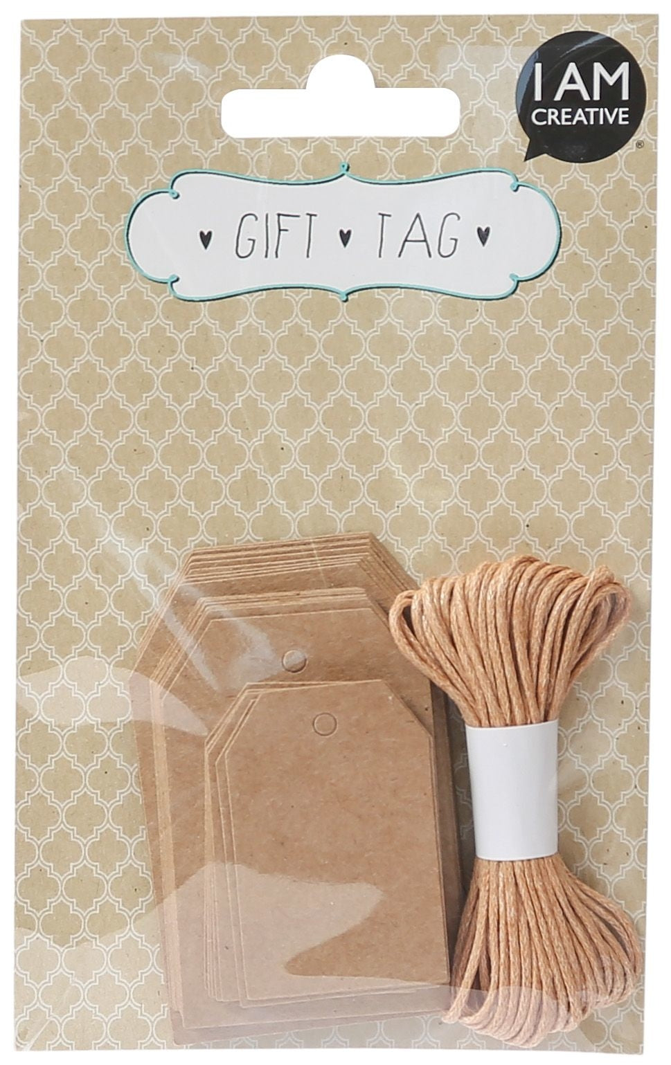 I am creative Geschenkanhänger BOHO – 30 × 42 mm, 40 × 65 mm, 45 × 70 mm – 30 Stk.
