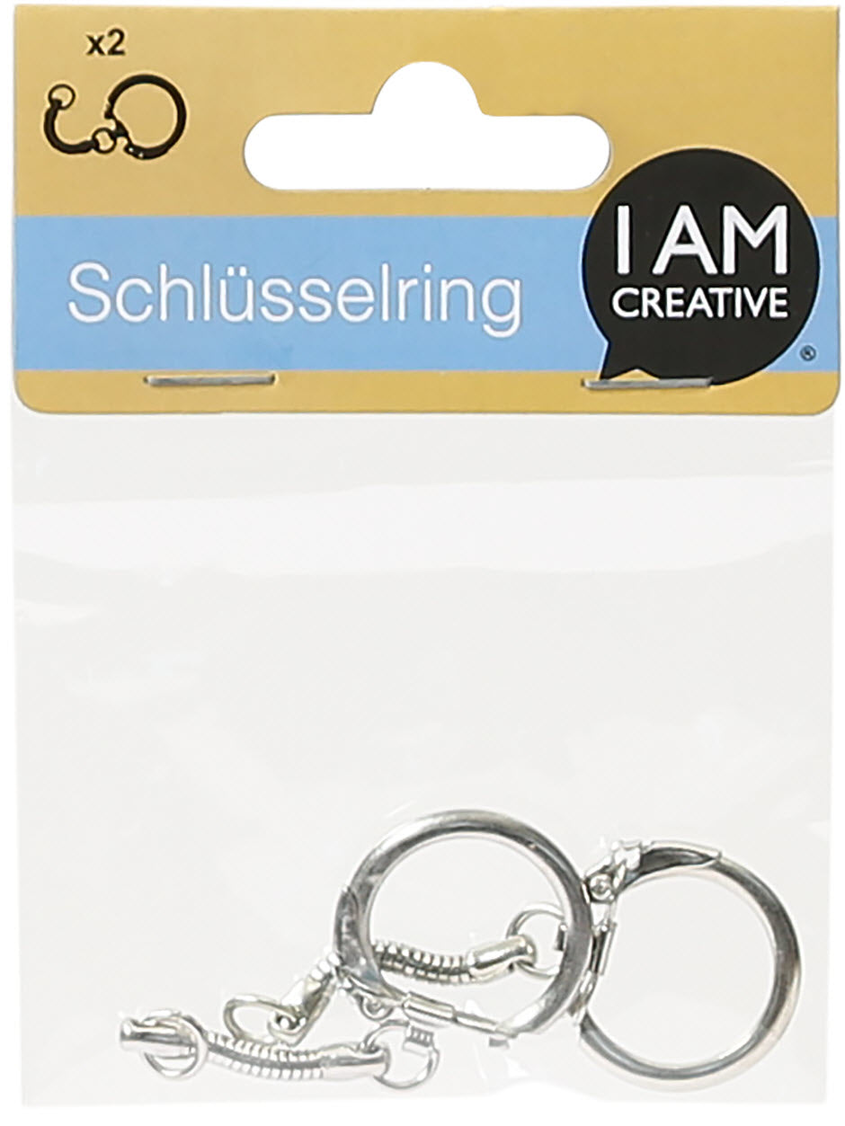 I am creative Schlüsselring 4100.11 – mit Kette, Kettenlänge 6 cm