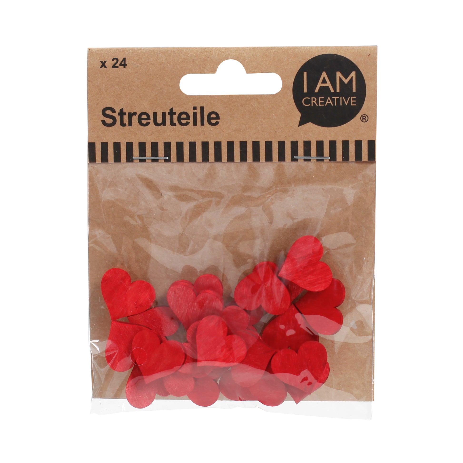 I am creative Holzstreuteile Herz, 12,8 × 10,1 × 2,5 cm
