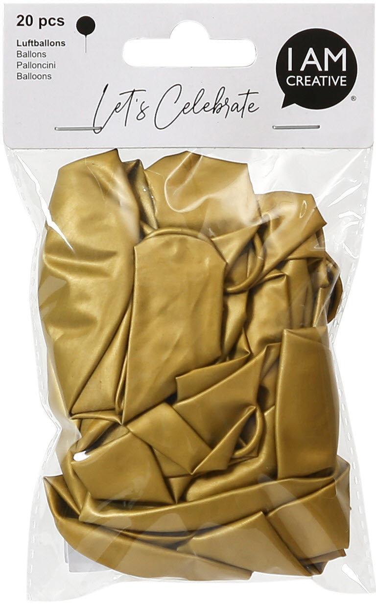 I am creative Luftballons – Gold metallic – Ø 25 cm – 20 Stk