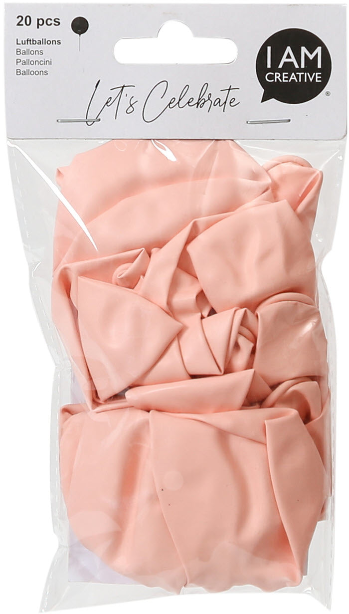 I AM CREATIVE Luftballons – rosa – Ø 25 cm – 20 Stk