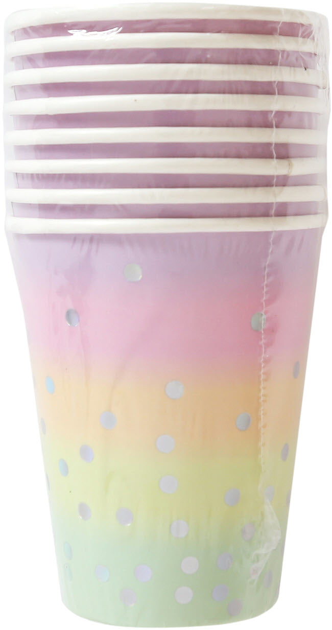 I am creative I AM CREA Pappbecher, Karton – 2,7 dl, Mint/Rosa – 8 Stk.