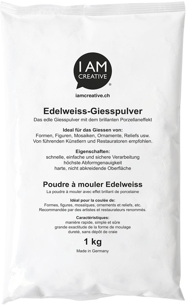 I am creative Giesspulver, Edelweiss, Weiss, 1 kg