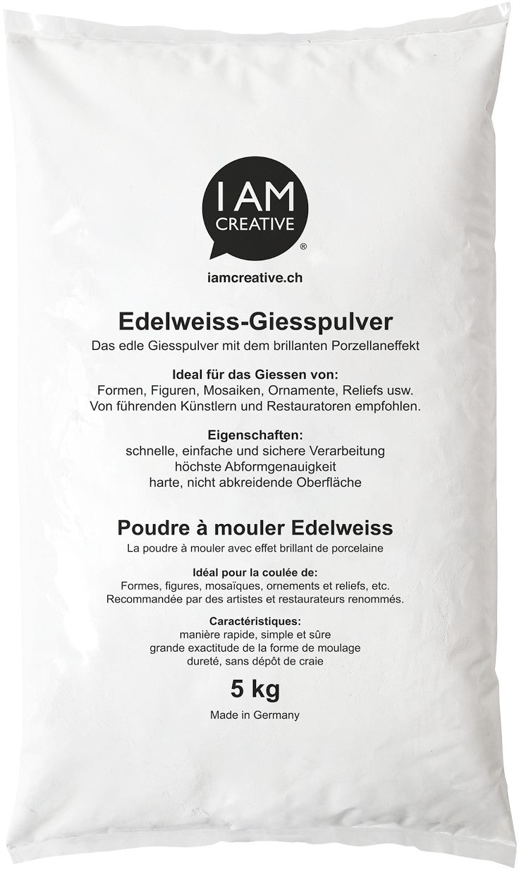 I am creative Giesspulver, Edelweiss, Weiss, 5,1 kg, 900105