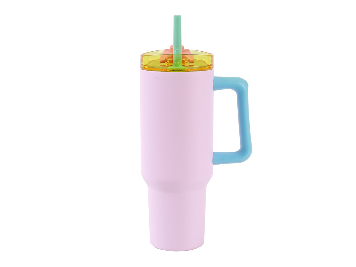 I-drink Thermobecher 1,2 l – doppelwandig 10 h heiss/24 h kalt, Edelstahl, Rosa