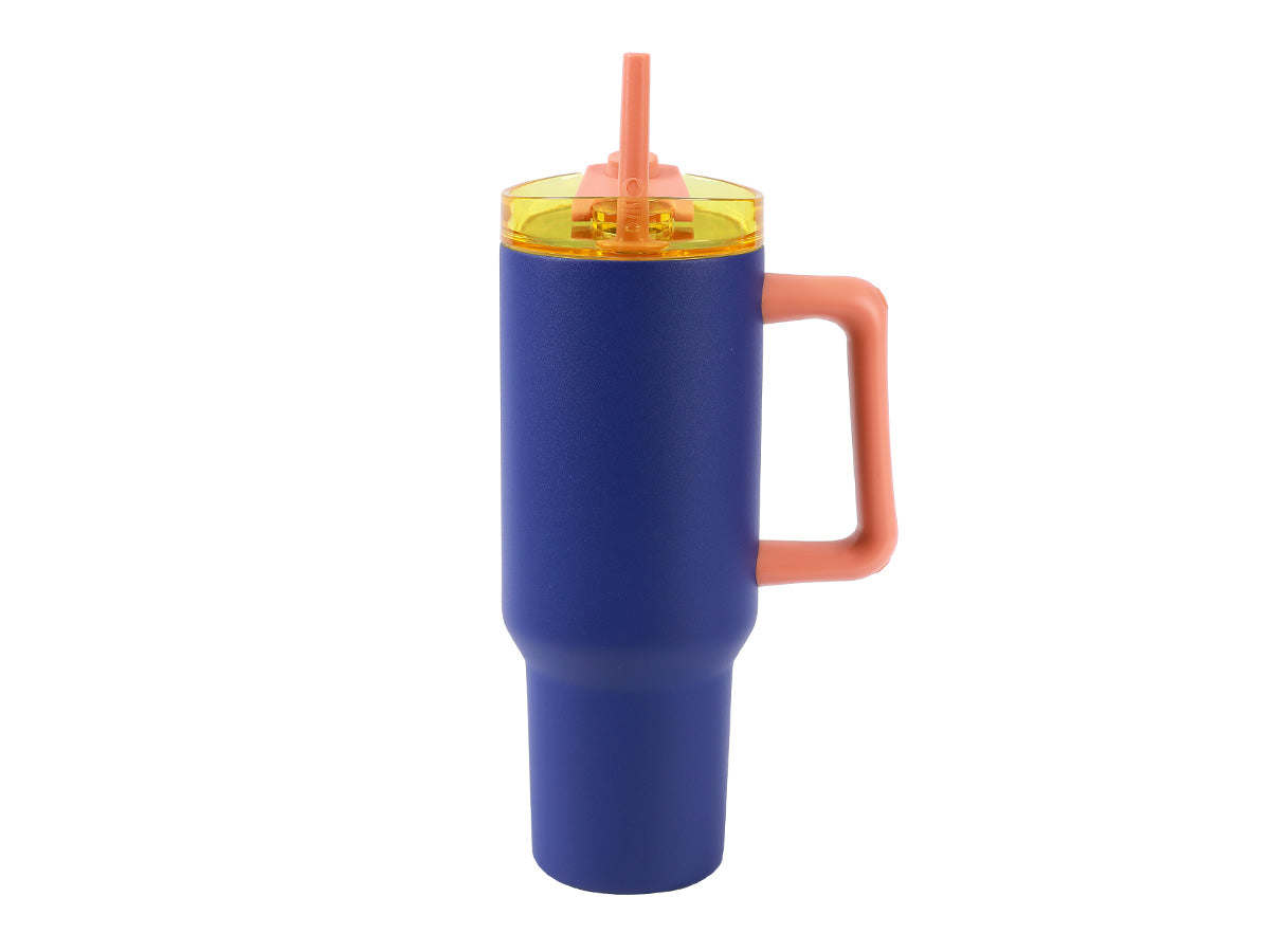 I-DRINK Thermobecher 1,2 l – doppelwandig 10 h heiss/24 h kalt, Edelstahl, Blau