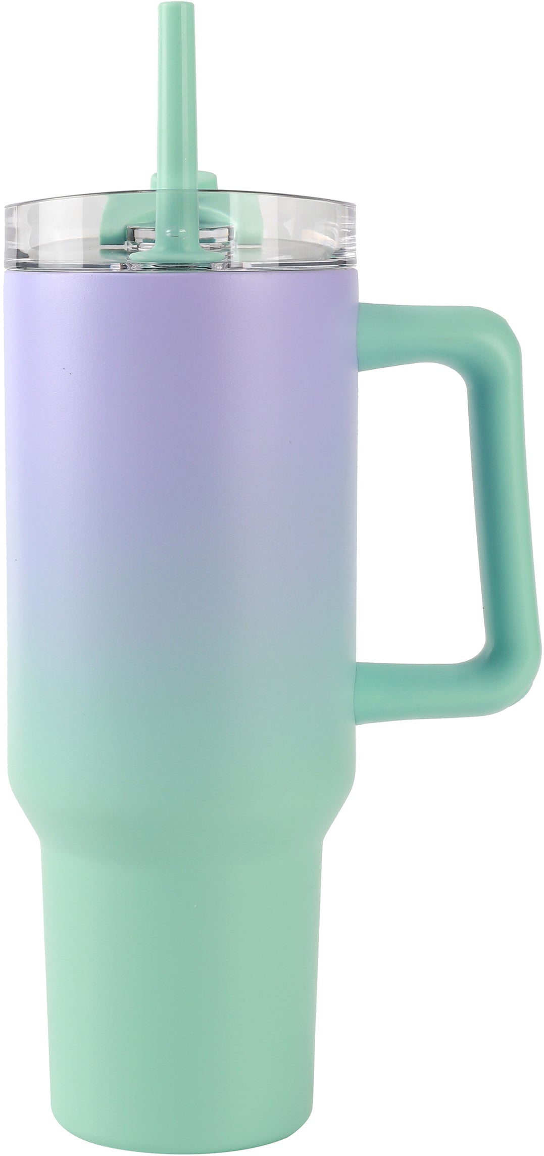 I-drink ID0256 Thermobecher 1,2 l – doppelwandig 10 h heiss/24 h kalt, Edelstahl, lila/aquablau