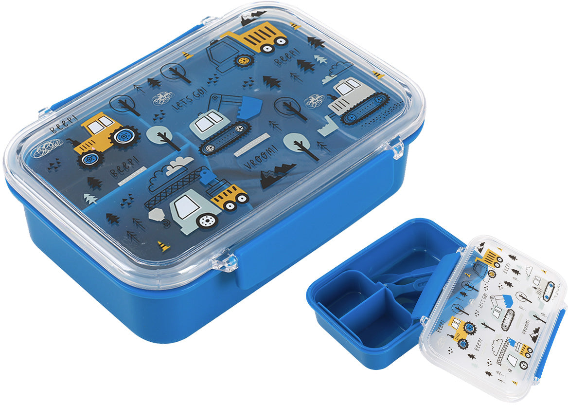 I-drink ID2018 – Lunchbox, 19 × 18.5 × 6 cm, mit Löffel und Gabel, Truck