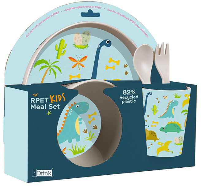 I-drink Geschirrset – 5-teiliges Set, 21,2 × 24,5 × 8,5 cm, Kunststoff (RPET), Mehrfarbig, spülmaschinenfest