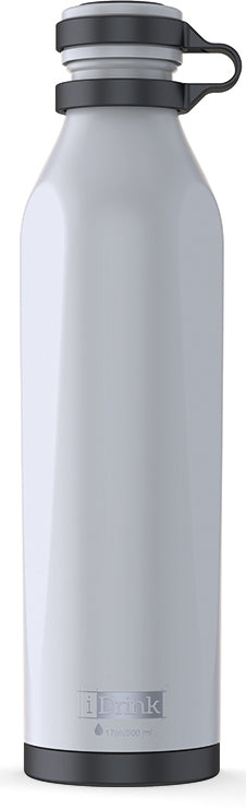 I-drink B-EVO Isolierflasche 500 ml – Doppelwandig 12 h Heiss / 24 h Kalt, Weiss