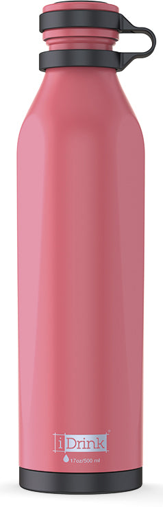 I-drink B-EVO Isolierflasche 500 ml – doppelwandig 12 h heiss/24 h kalt, Rose