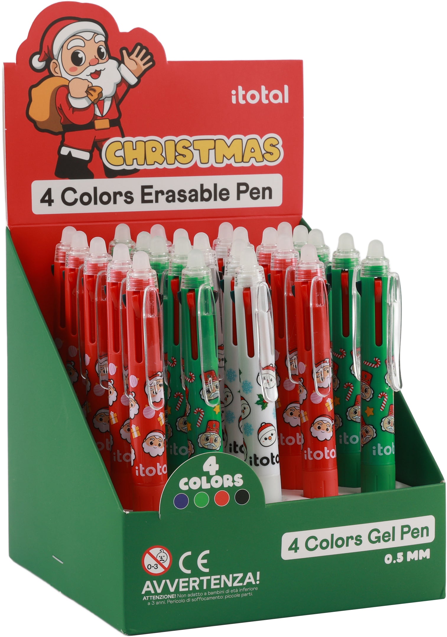 I-total XL1806Q Xmas Multifunktions-Kugelschreiber – 4 Farben (sortiert)