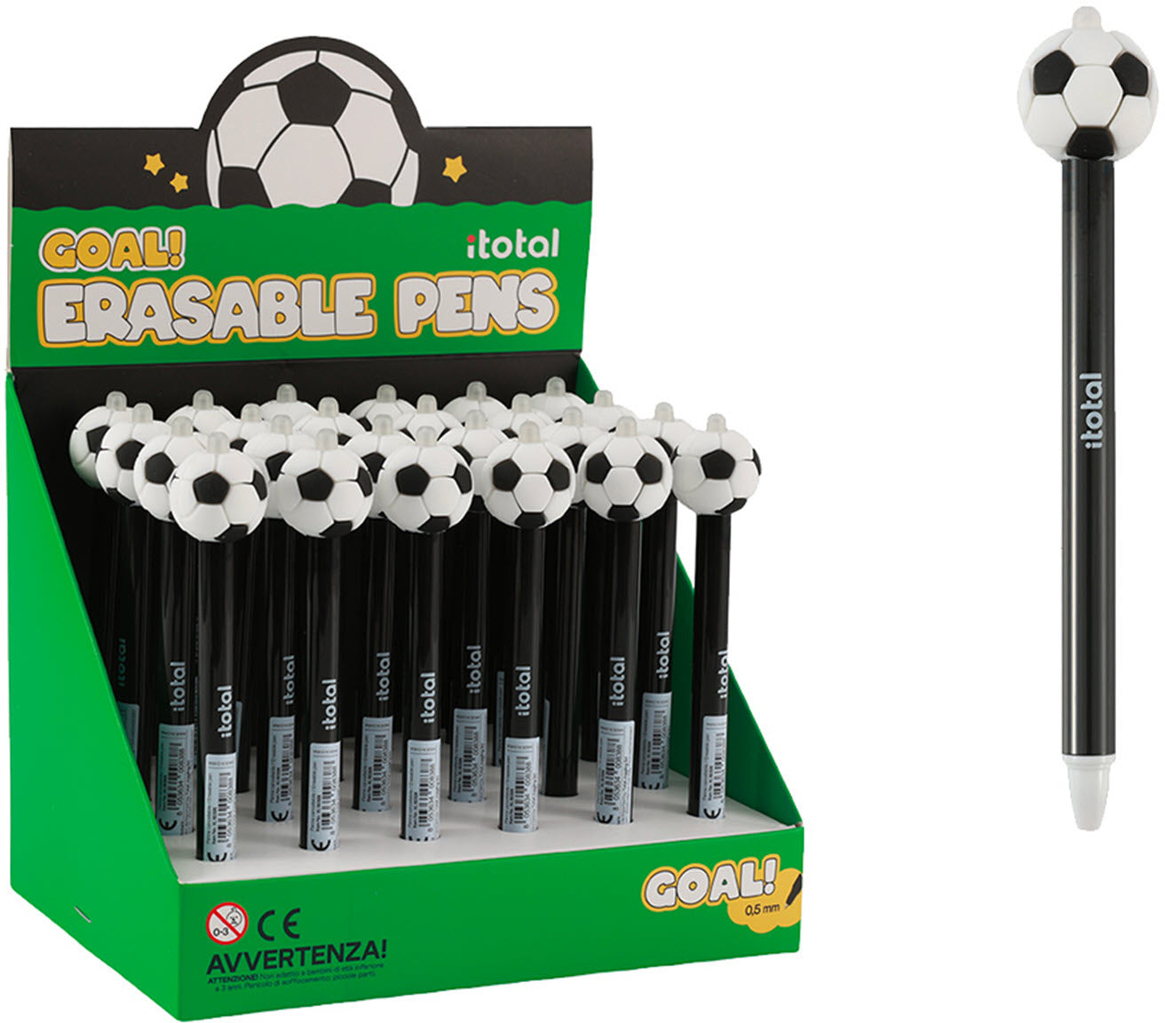 I-total XL1839X Gelschreiber – Fussball, radierbar