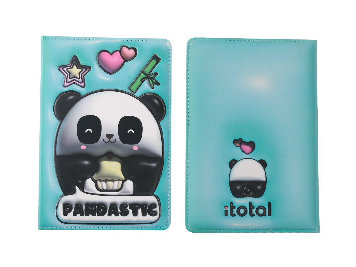 I-total Pandastic Notizbuch – A5 – 3D-Cover, Pandamotiv