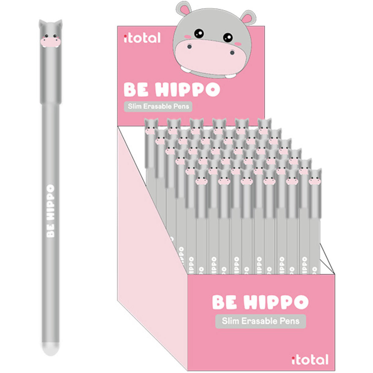 I-Total Hippo XL1873F Gelschreiber – Blau, Spitze 0,5 mm, radierbar
