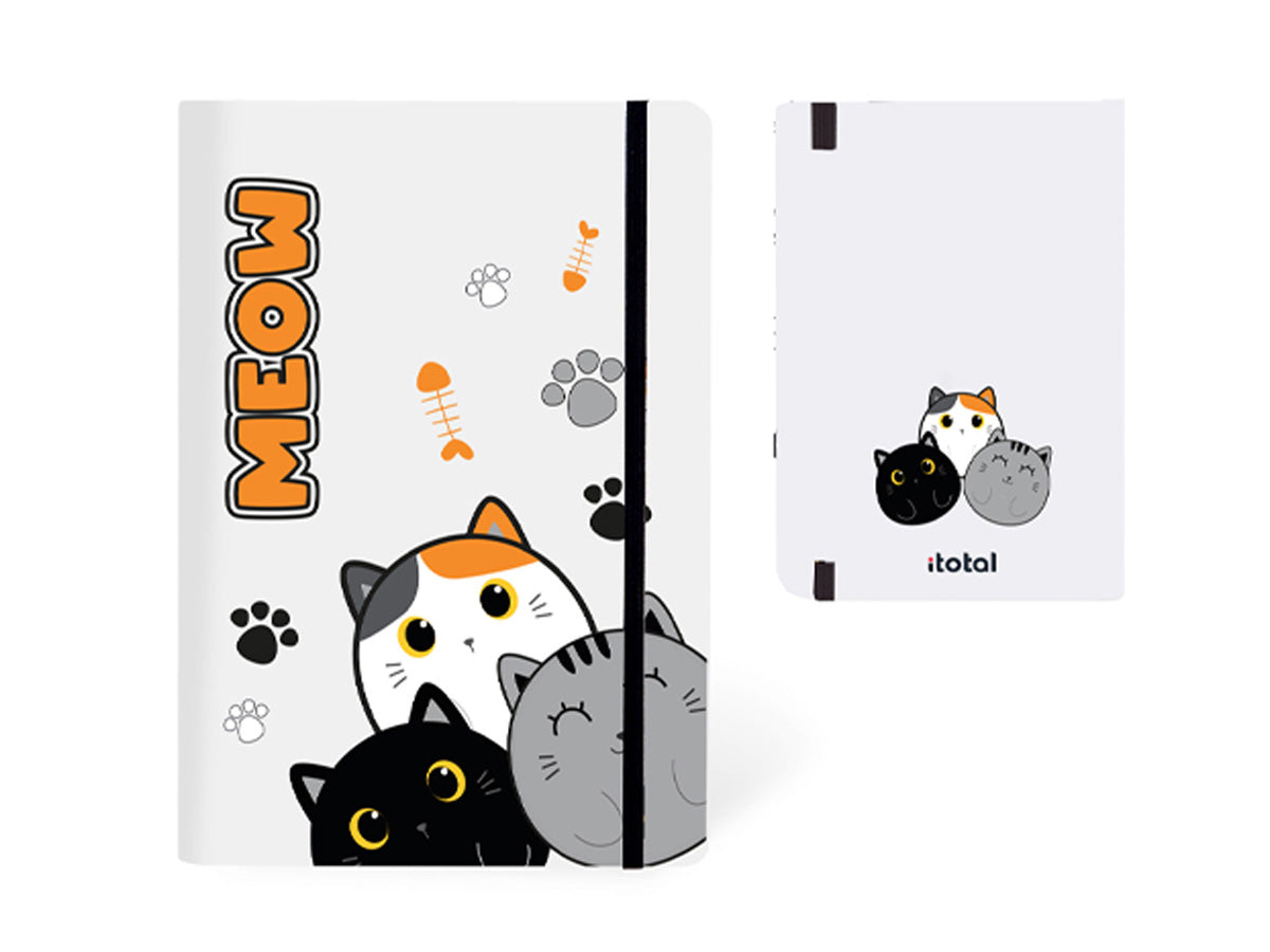 I-total Notizbuch – 142 × 212 mm – gepunktet – Katzenmotiv