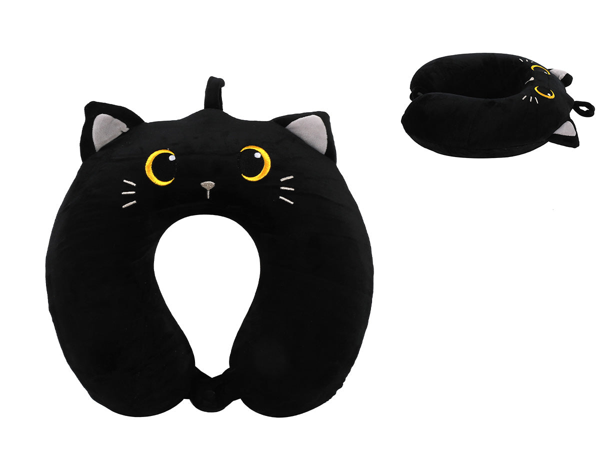 I-total Reisekissen – 260×60×300 mm – Katze Schwarz