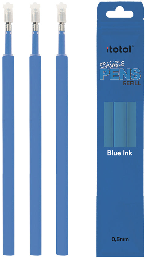 I-total XL2303 Kugelschreiber-Mine – Blau, 3er-Pack, radierbar