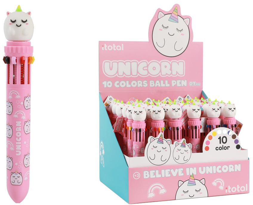 I-total Einhorn XL2370B Multifunktions-Kugelschreiber – 10 Farben