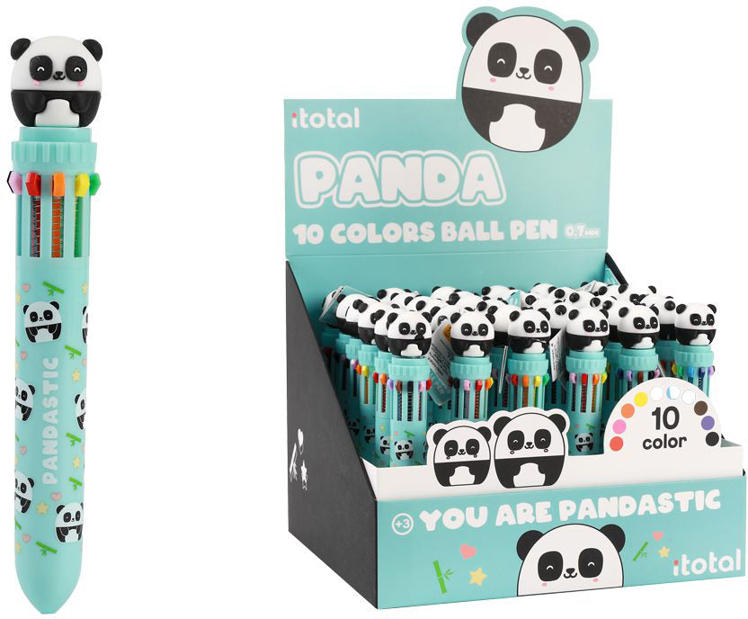 I-TOTAL Panda XL2370I Multifunktions-Kugelschreiber – 10 Farben
