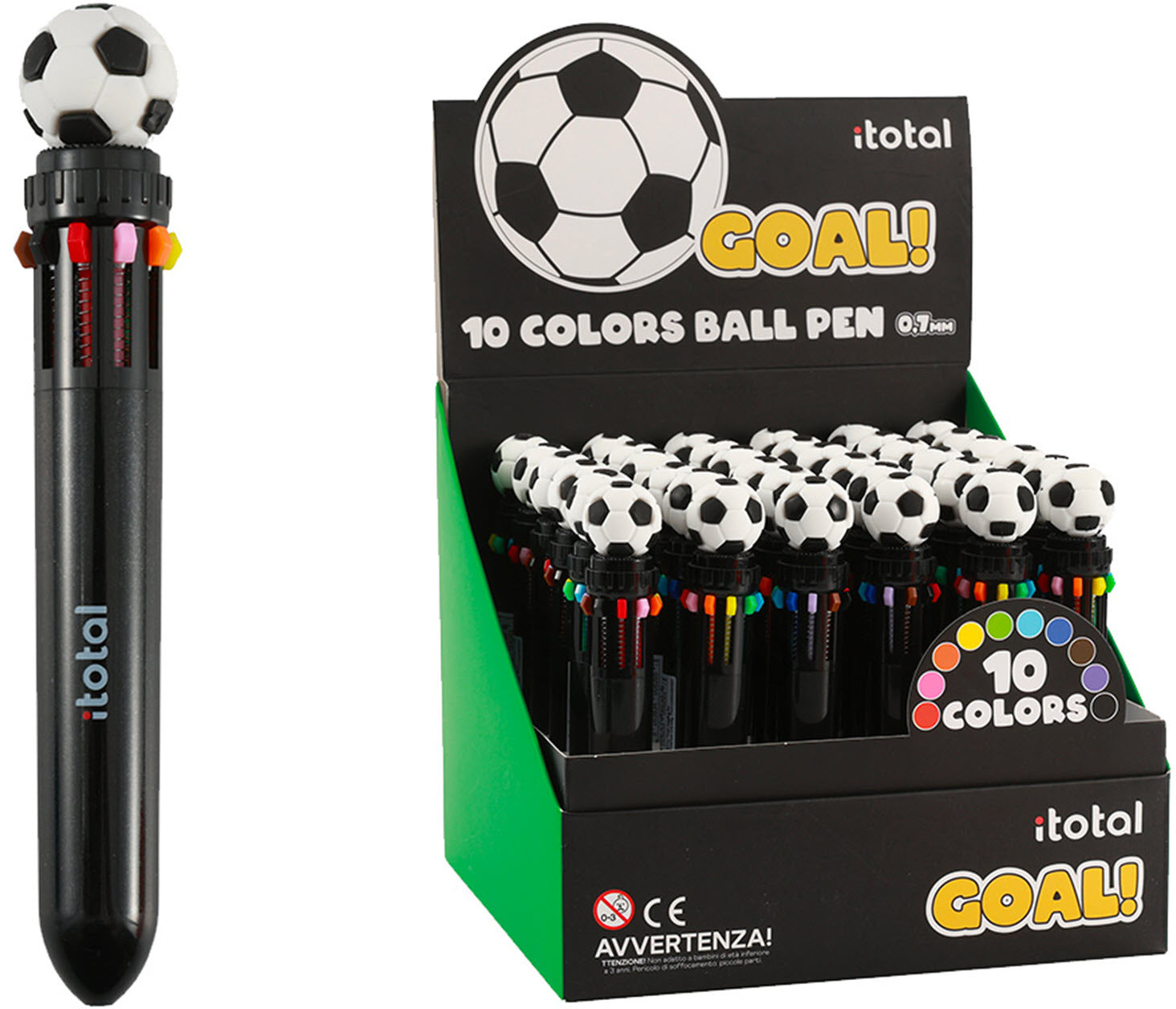 I-total 10in1 XL2370P Fussball Multifunktions-Kugelschreiber