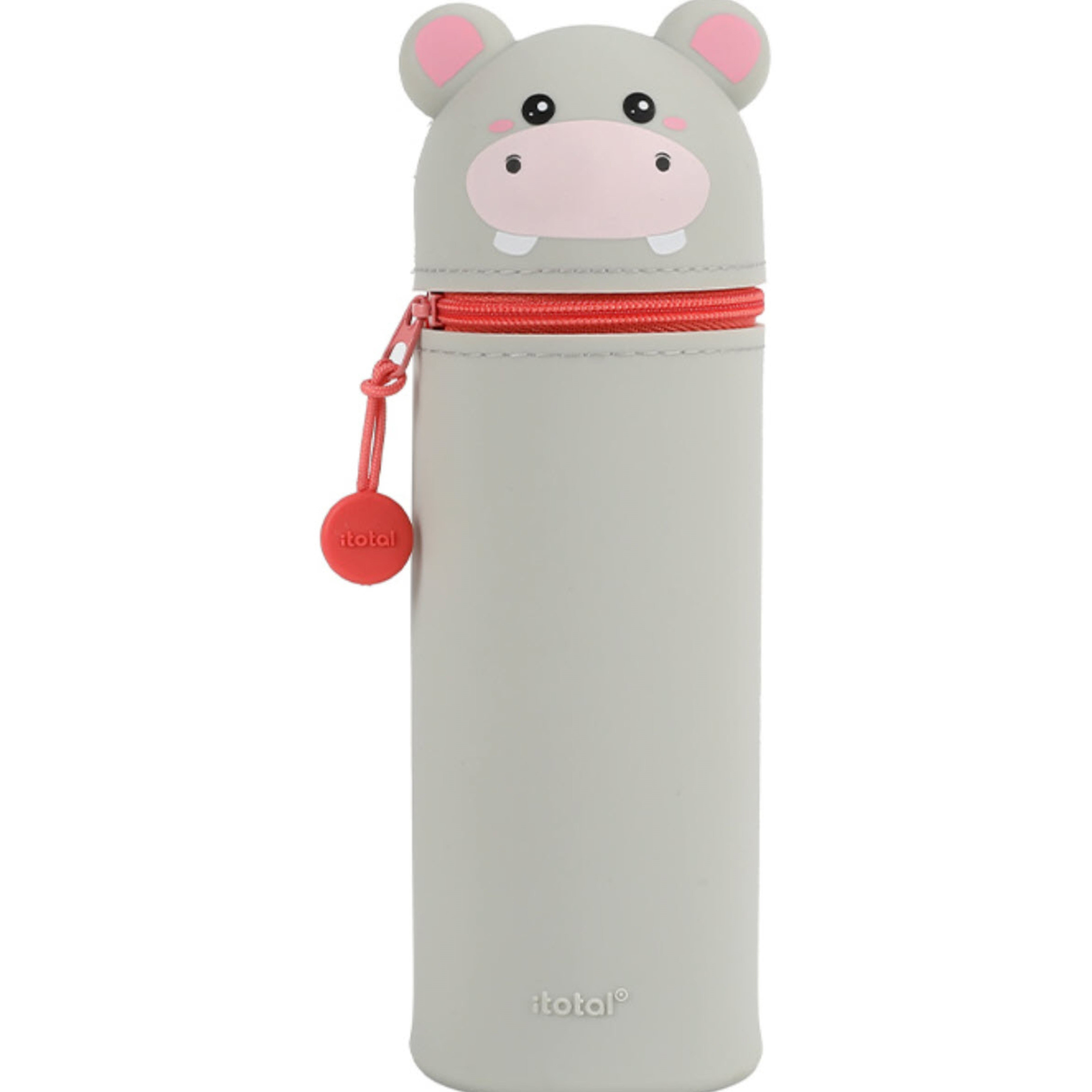 I-total XL2482E – Schlamperetui, Hippo, Silikon, 7,5 × 7,5 × 18,5 cm