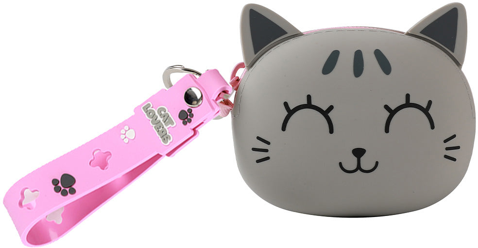 I-total Clutch – mit Schlüsselband – 90 × 65 × 120 mm – Silikon – Grey Cat