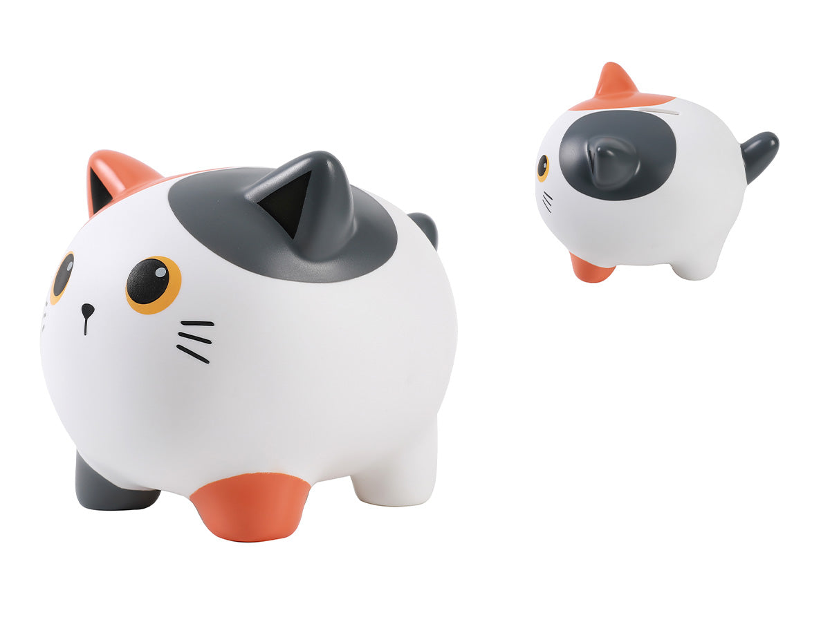 I-total Spardose Katze – orange – 15 × 15 × 20,5 cm