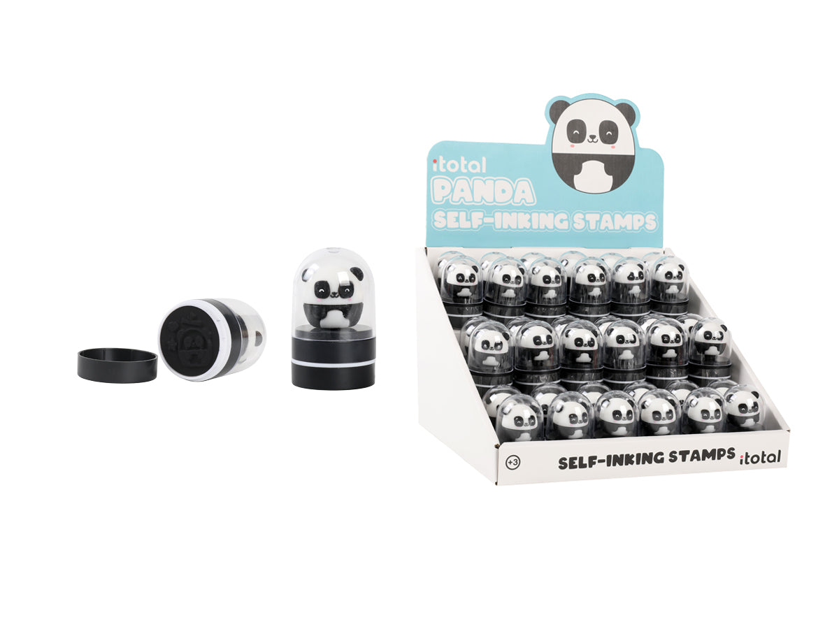 I-total Motivstempel – Panda XL2517 – 30 × 50 × 30 mm – Schwarz