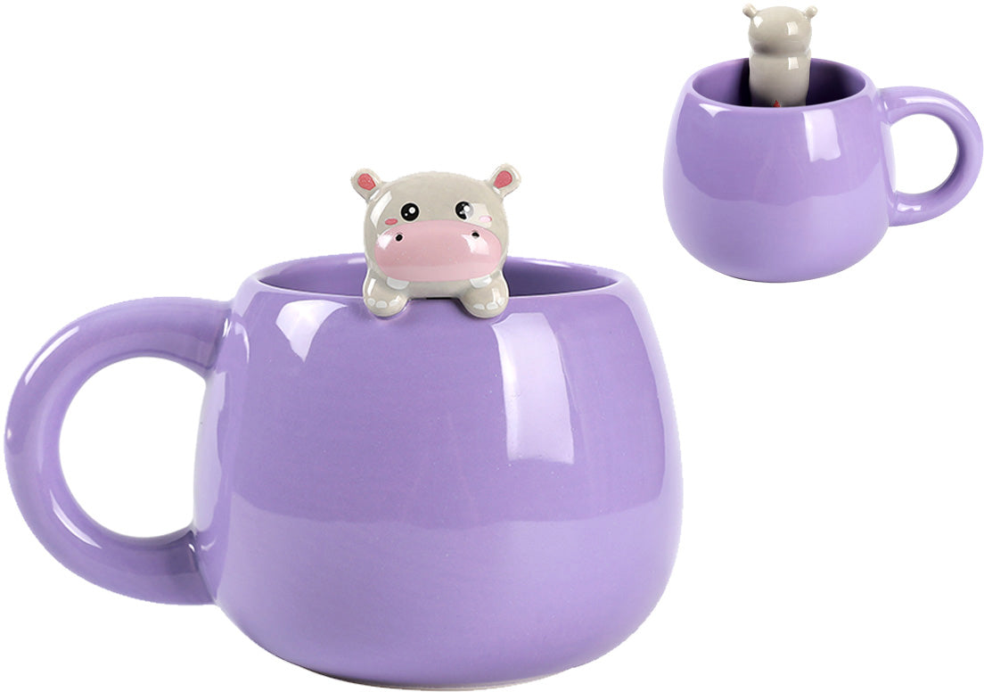 I-TOTAL Tasse XL2525B Hippo – 450 ml, 11,5 × 14,0 × 12,0 cm