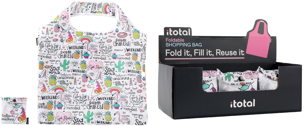 I-total Stofftasche, Einhornmotiv, 570×420 mm