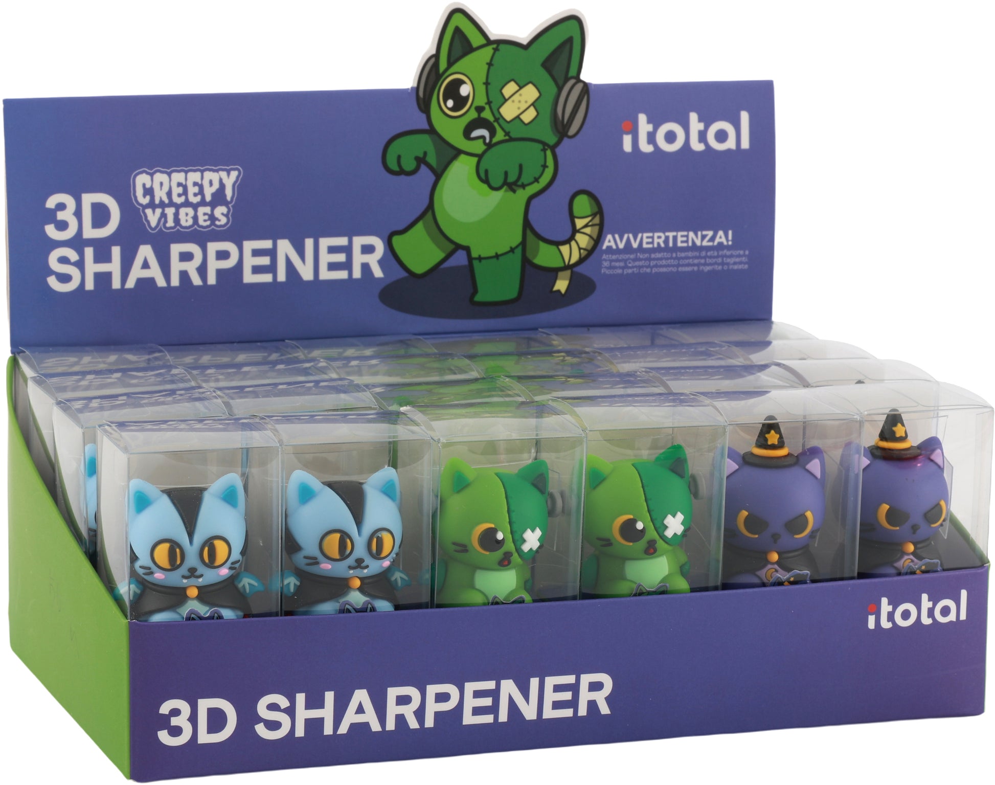I-total 3D XL2685Z Creepy Vibes – Spitzer – farbig sortiert