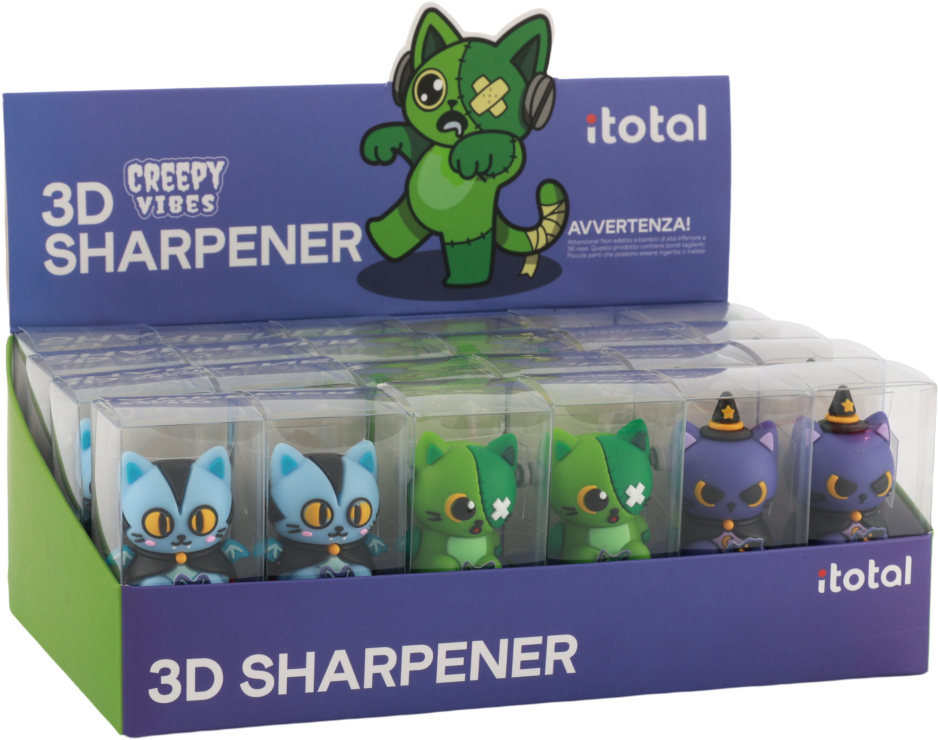 I-total 3D XL2685Z Creepy Vibes – Spitzer – farbig sortiert