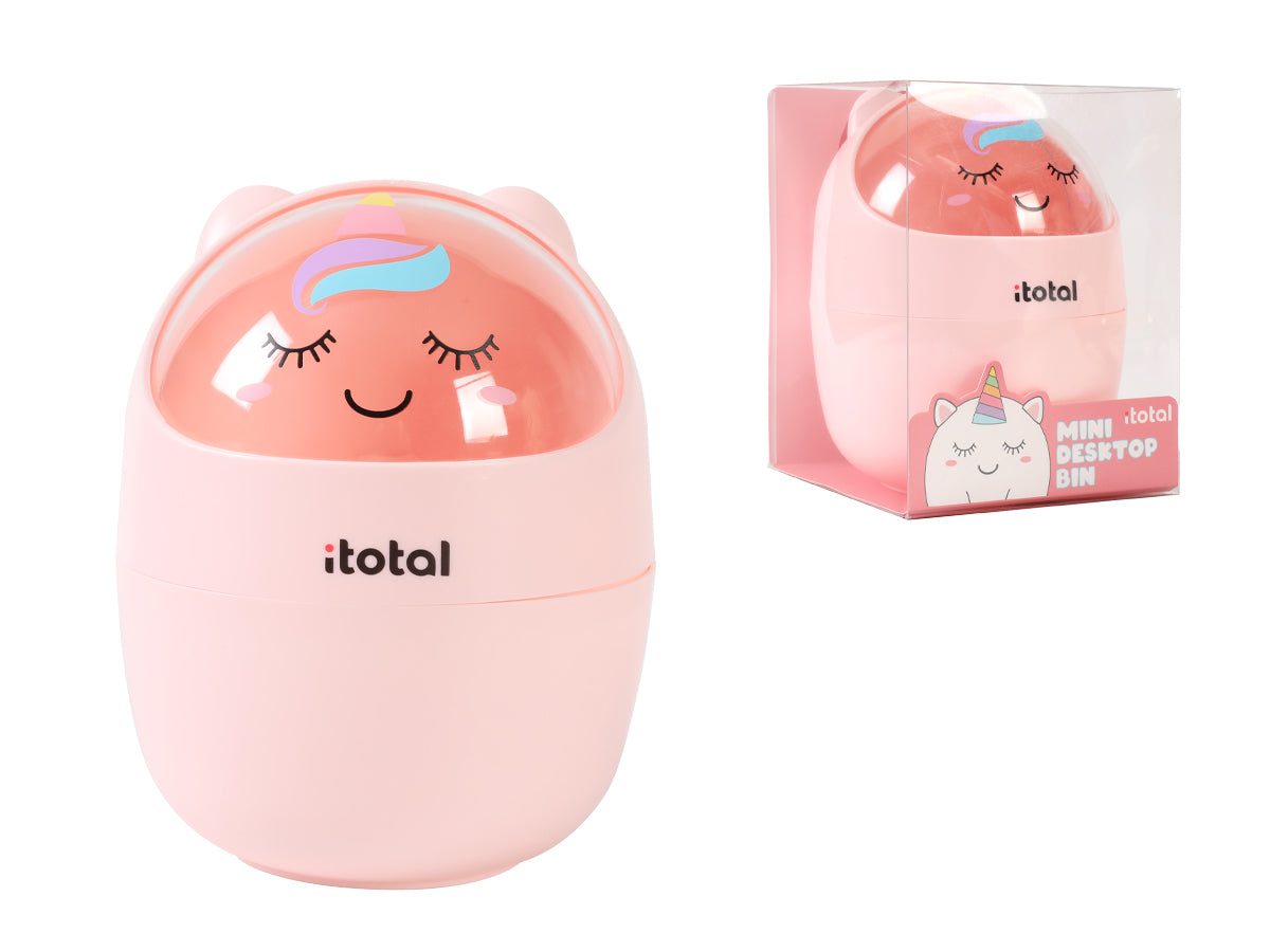 I-total Tischabfalleimer Einhorn – 12,5×12,5×16,0 cm