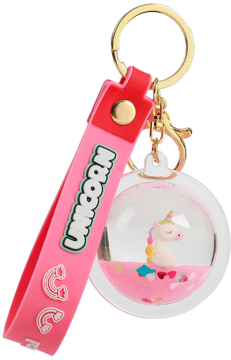 I-total Schlüsselanhänger Kugel Unicorn – Pink, 140 × 100 × 50 mm