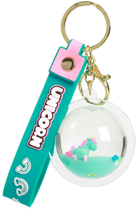 I-total Schlüsselanhänger Kugel XL2793D Unicorn – 140 × 100 × 50 mm, Mint