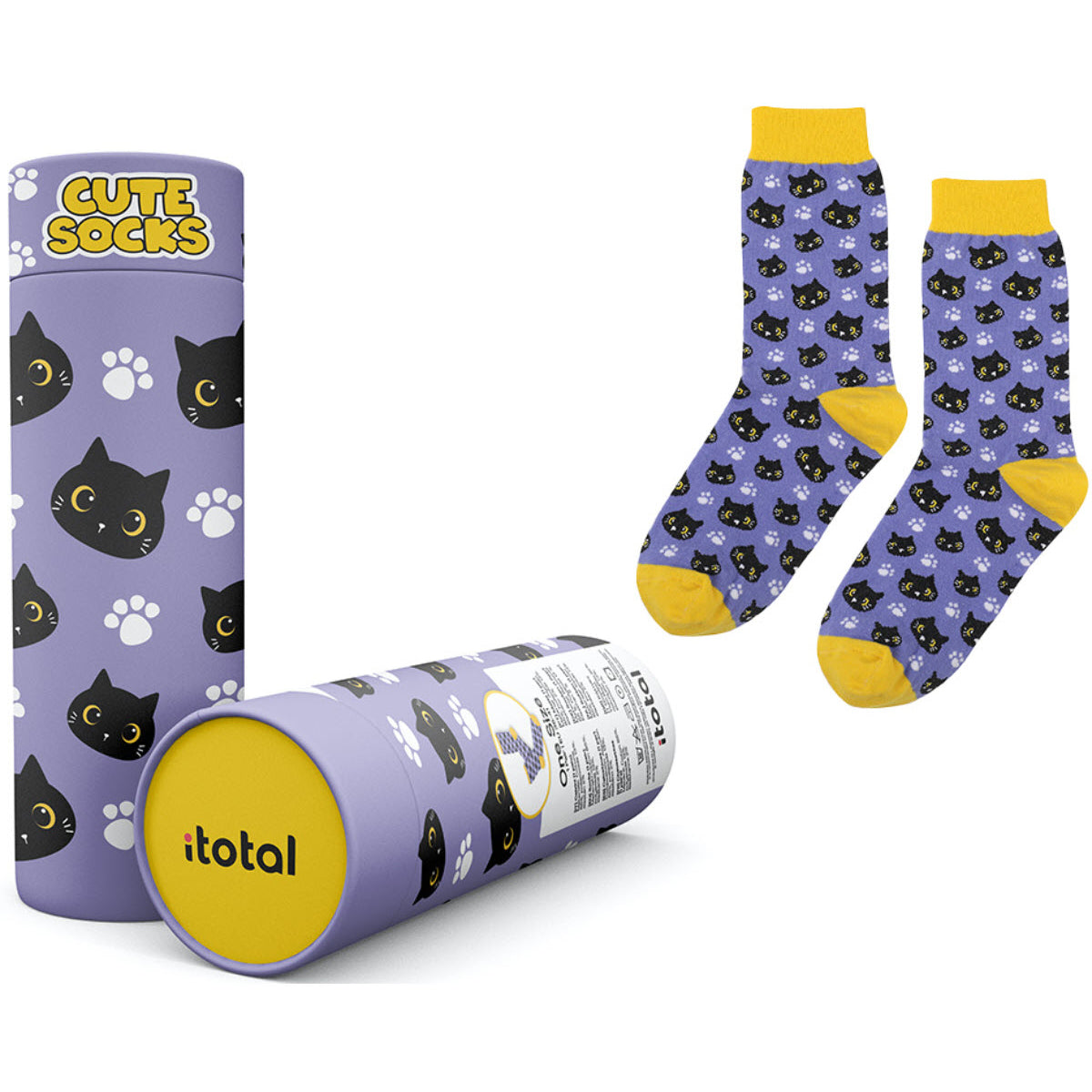 I-total Socken Black Cat XL2822 – violett, Grösse 36–41