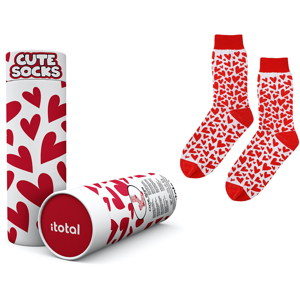 I-total Socken Follow your Heart – rot, Grösse 36–41