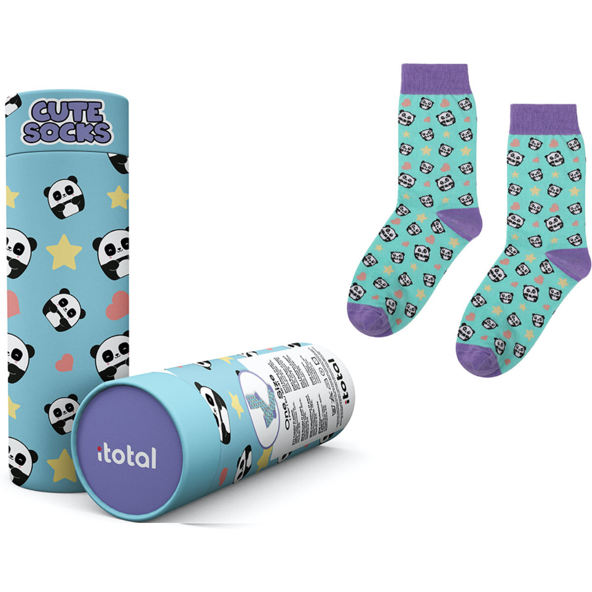 I-total Socken Pandastic XL2829 – violett, Grösse 36–41