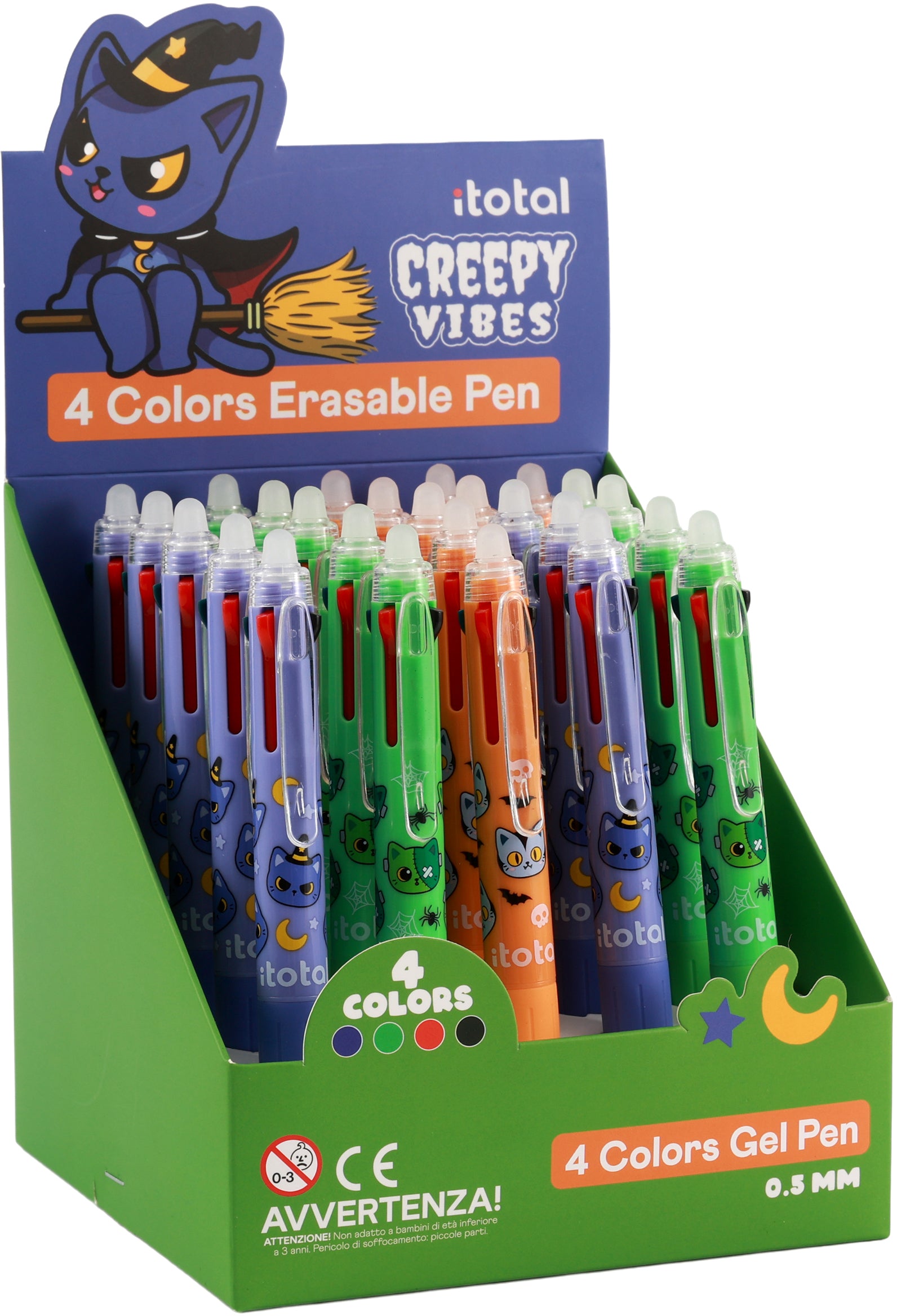 I-TOTAL XL3168 Creepy Vibes Multifunktions-Kugelschreiber – 4 Farben