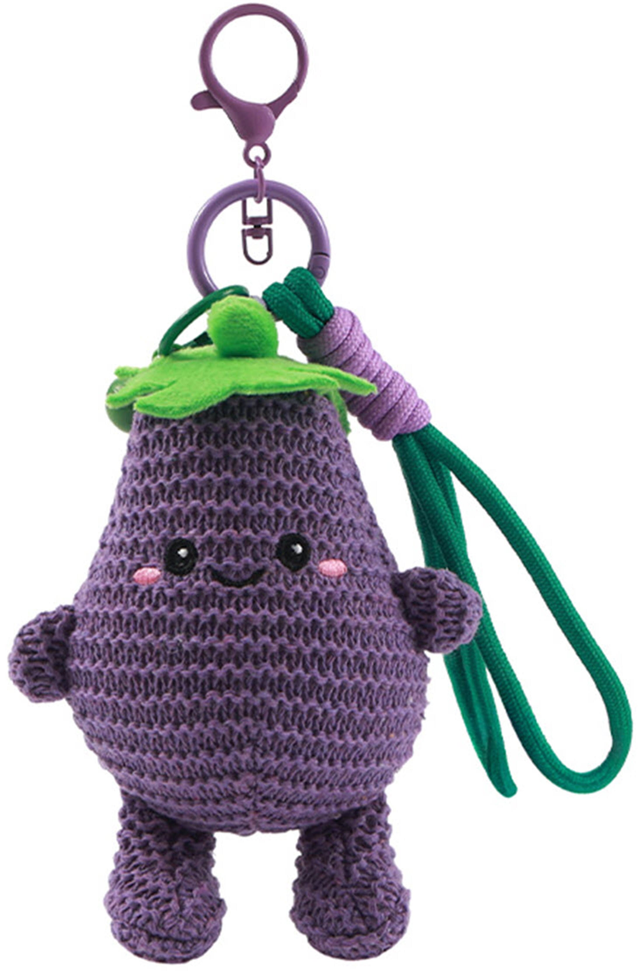 I-total Schlüsselanhänger Ellie Eggplant – Handgehäkelt, Violett