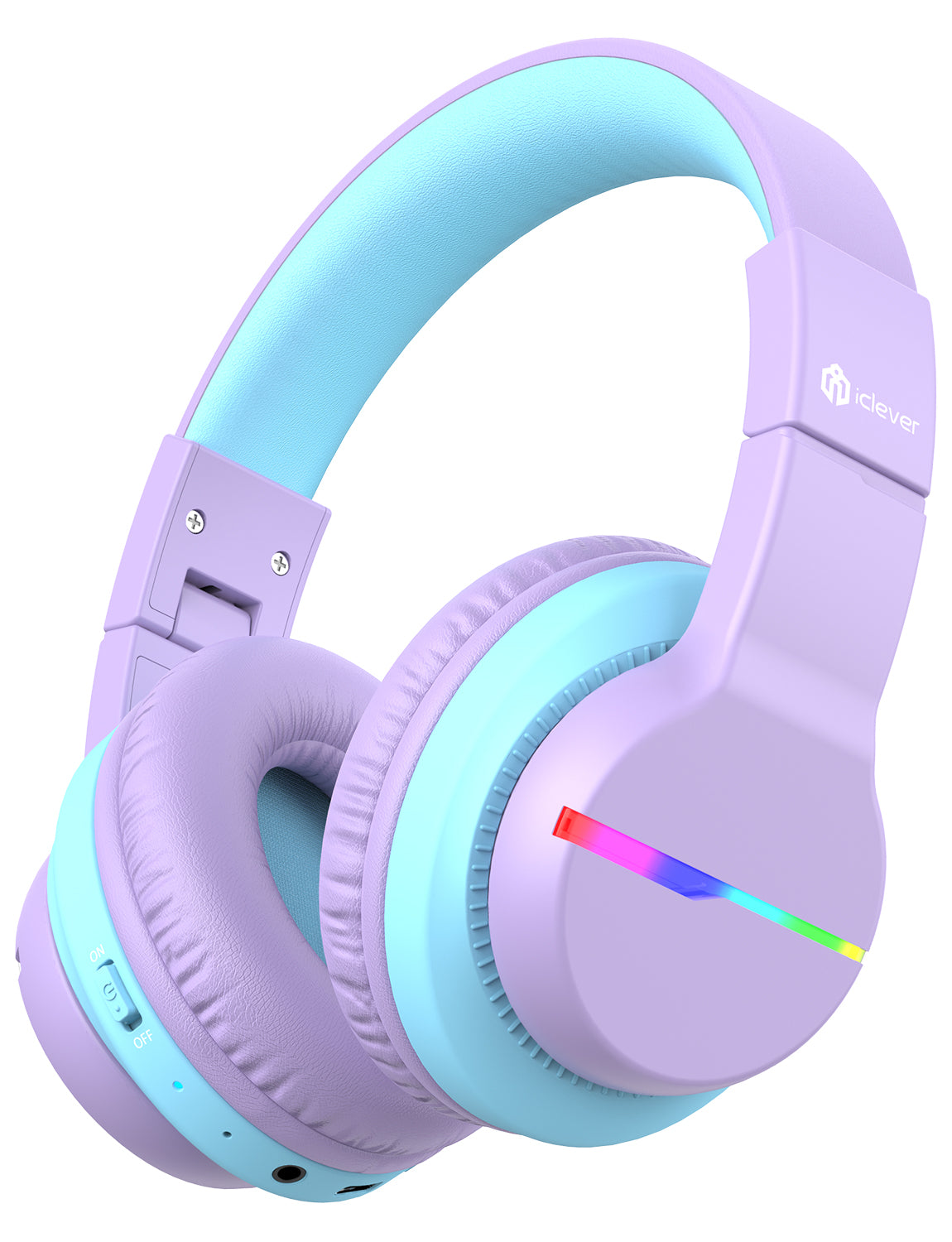 Iclever C03-1702N BTH12 Kinderkopfhörer – Over-Ear, Stereo, Kabel + BT, 85 dB Lautstärke-Limit, Violett