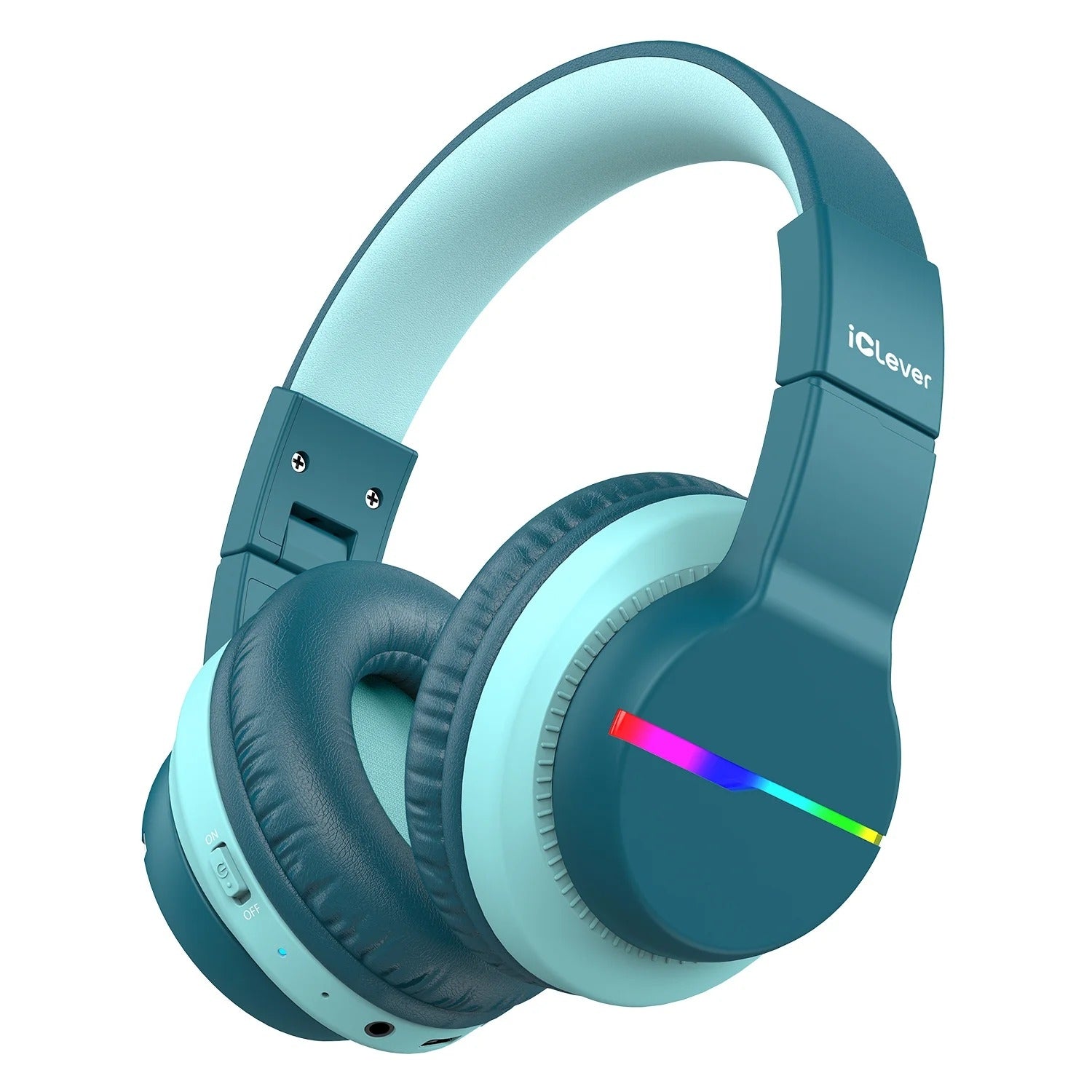 Iclever BTH12 (C03-1702N) Kinderkopfhörer – Over-Ear, Stereo, Kabel + BT 5.2, 85 dB Lautstärke-Limit, Grün