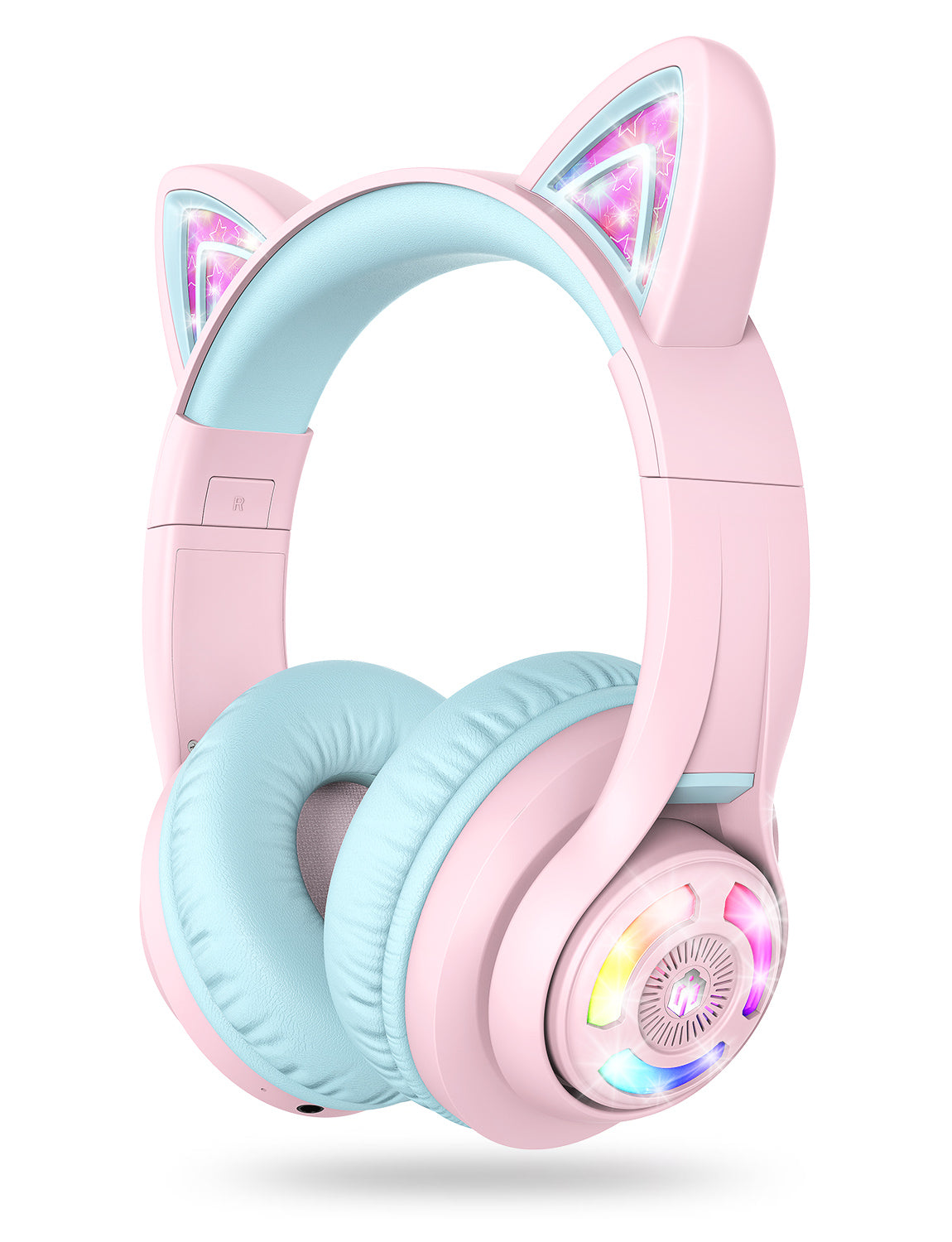 Iclever C04-2083N BTH13 Kinderkopfhörer – On-Ear, Kabel + BT, 3,5 mm Klinke, 85 dB Lautstärke-Limit, Rosa