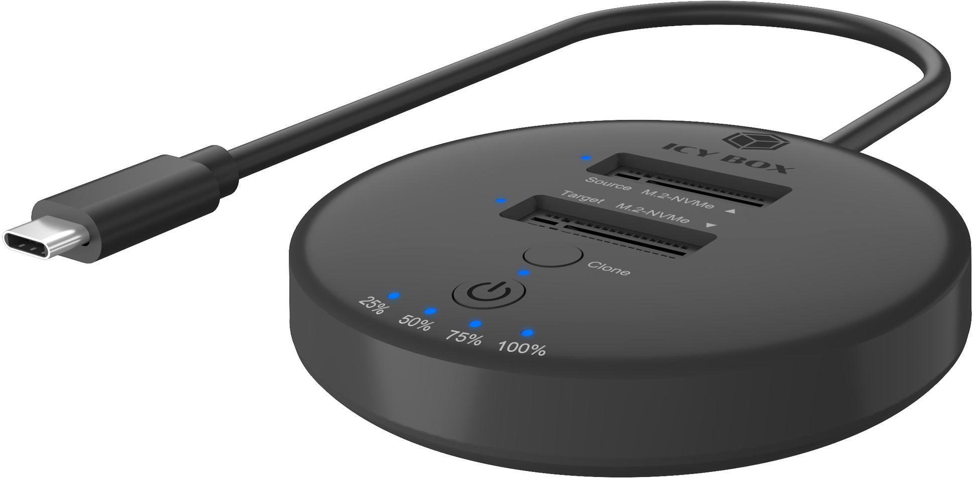 ICY BOX IB-1612MCL-C31 Dockingstation – USB-C, 2× M.2 NVMe, für Windows/Mac/Linux