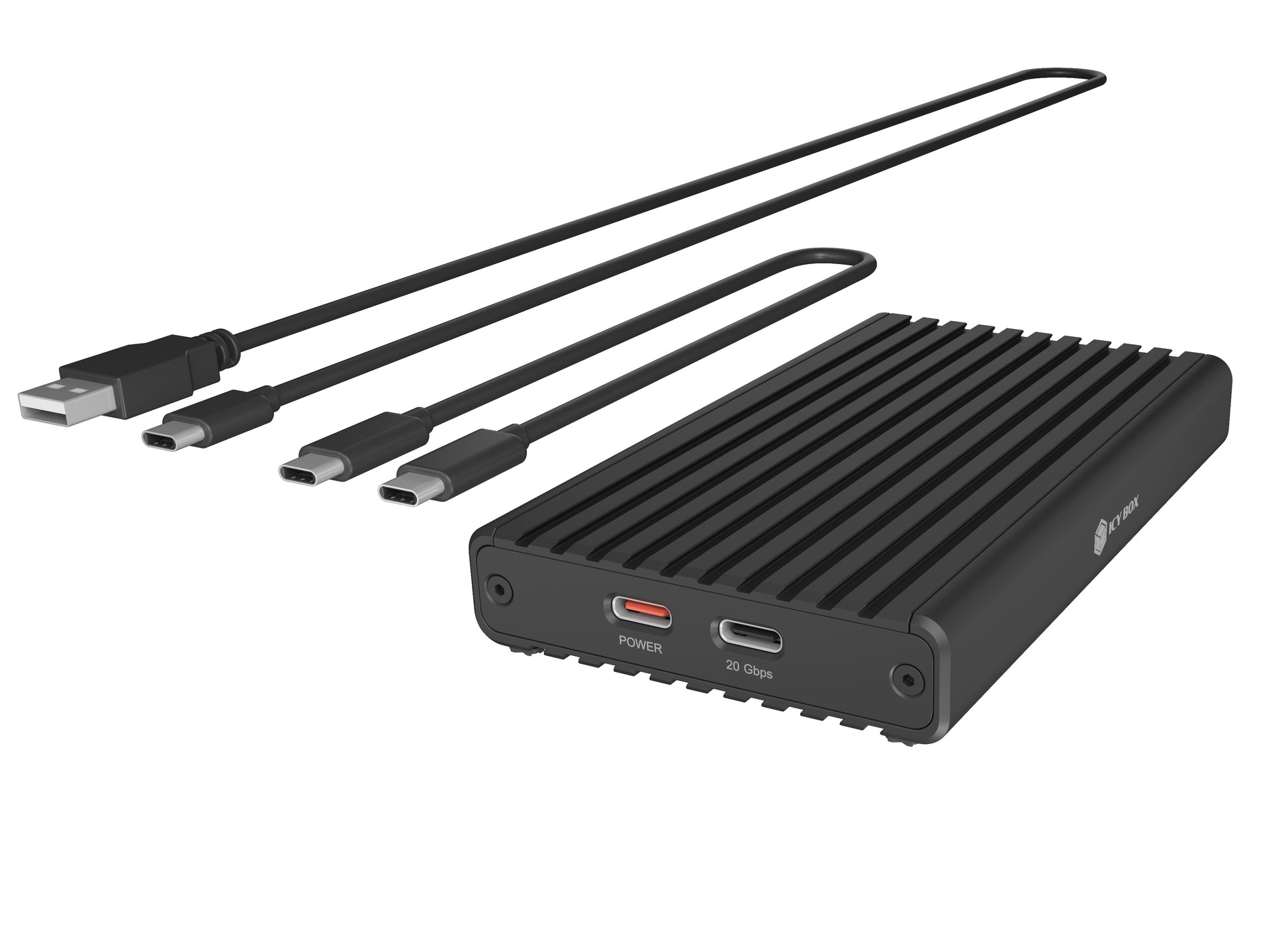 ICY BOX IB-2817M-C32 – 2-Bay Desktop SSD-Gehäuse – für M.2 22×30/42/60/80 mm, NVMe, PCIe 3.0